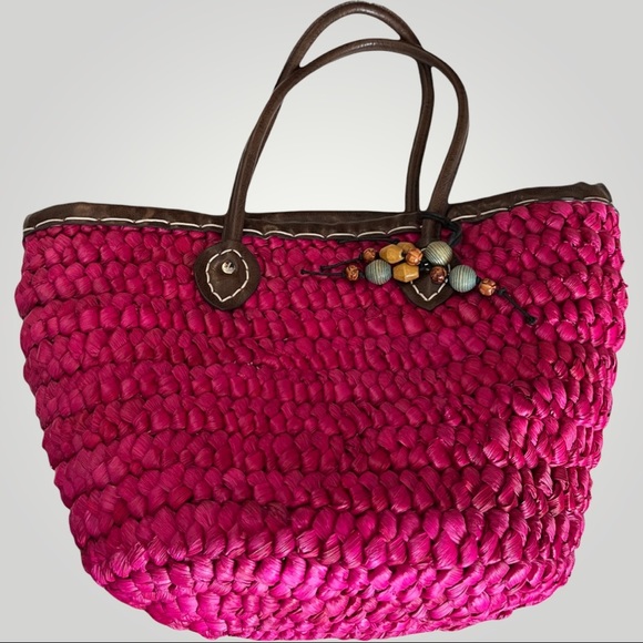 Straw Woven Tote - Picture 1 of 8
